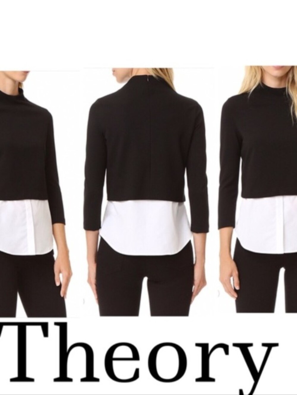 Theory Garcia fixture Shirttail Ponte Top XS